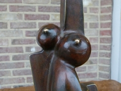 Modern style Sculpture by J.M. Lheureux in patinated bronze, Belgium,Liége dated 1996