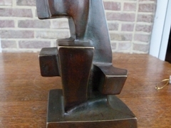 Modern style Sculpture by J.M. Lheureux in patinated bronze, Belgium,Liége dated 1996