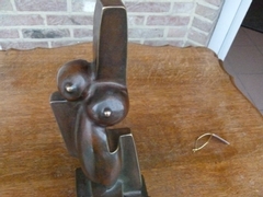 Modern style Sculpture by J.M. Lheureux in patinated bronze, Belgium,Liége dated 1996