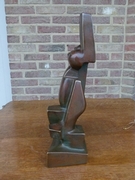 Modern style Sculpture by J.M. Lheureux in patinated bronze, Belgium,Liége dated 1996