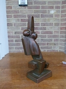 Modern style Sculpture by J.M. Lheureux in patinated bronze, Belgium,Liége dated 1996