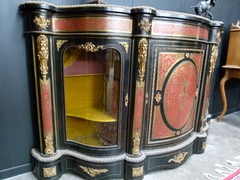 Napoleon 3 Boulle style Sideboard in ebonised wood and gilded bronzes, France 1880