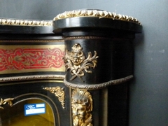 Napoleon 3 Boulle style Sideboard in ebonised wood and gilded bronzes, France 1880