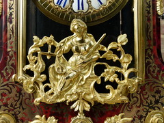 Napoleon 3 style  cartel Clock in gilded bronze and tortoiseshell marquetry, France 1880