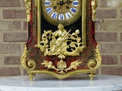 Napoleon 3 style  cartel Clock in gilded bronze and tortoiseshell marquetry, France 1880