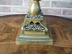 Napoleon 3 style Centerpiece with a fisch in bronze, France 1880