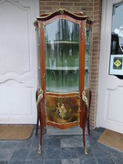 Napoleon 3 style Display cabinet with curved glass and vernis-matin, France 1880