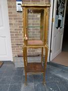 Napoleon 3 style Displaycabinet with vernis-matin in gilded wood,gilded bronze and marble top, France 1900