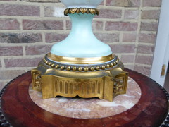 Napoleon 3 style Oil lamp with gilded bronze in porcelain, France 1860