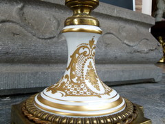 Napoleon 3 style Pair Sévres vases  in Sévres porcelain and gilded bronze, France 1880