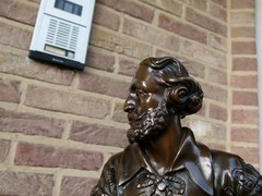 Napoleon 3 style Sculpture of Shakespeare by A.Capoy in bronze, France 1890