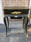 Napoleon 3 style Sewing table  in ebonesed wood and gilded bronze, France 1880