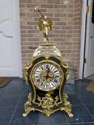 Napoleon III style Boulle Cartel with tortoiseshell in gilded bronze and marqueterie, France 1870