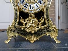 Napoleon III style Boulle Cartel with tortoiseshell in gilded bronze and marqueterie, France 1870