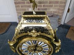 Napoleon III style Boulle Cartel with tortoiseshell in gilded bronze and marqueterie, France 1870