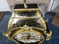 Napoleon III style Boulle Cartel with tortoiseshell in gilded bronze and marqueterie, France 1870