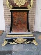 Napoleon III style Boulle Marquetry Inlaid Bombe Long Case grandfather Clock in tortoiseshell,gilded bronzes and ebonised wood, France 1870