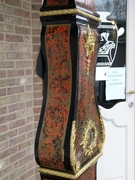 Napoleon III style Boulle Marquetry Inlaid Bombe Long Case grandfather Clock in tortoiseshell,gilded bronzes and ebonised wood, France 1870