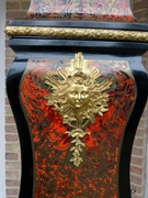 Napoleon III style Boulle Marquetry Inlaid Bombe Long Case grandfather Clock in tortoiseshell,gilded bronzes and ebonised wood, France 1870