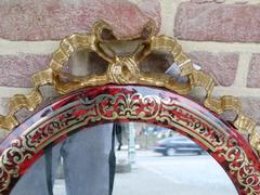 Napoleon III style Boulle mirror  in inlay with tortoiseshell and gilded bronze, France 1870