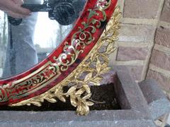 Napoleon III style Boulle mirror  in inlay with tortoiseshell and gilded bronze, France 1870