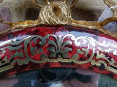 Napoleon III style Boulle mirror  in inlay with tortoiseshell and gilded bronze, France 1870