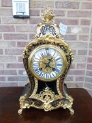 Napoleon III style Boulle styl cartel clock in gilded bronze and tortoiseshell marquetry, France 1890