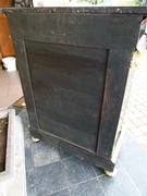 Napoleon III style Boulle style 1 door cabinet in ebonised wood,gilt bronze,black marble and tortoiseshell, France 1870