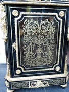 Napoleon III style Boulle style 1 door cabinet in ebonised wood,gilt bronze,black marble and tortoiseshell, France 1870