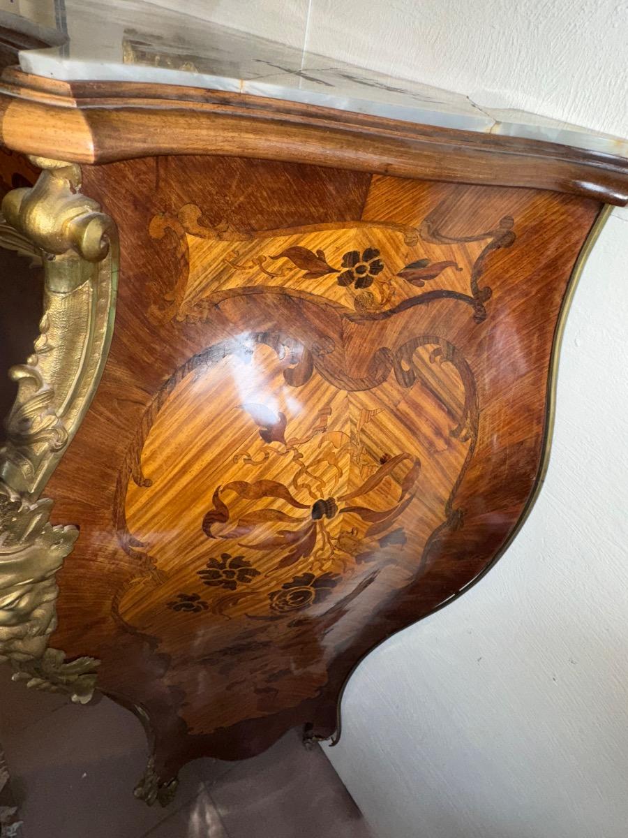 Napoleon III cabinet with vernis matin and Gilded bronze signed by Mercier