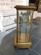 Napoleon III style cage clock by L.Leroy & Cie à Paris in gilded bronze and glass, France 1870