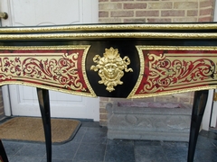 Napoleon III style Card play table with tortoiseshell in Boulle styl in ebonised wood,gilded bronze and tortoiseshell, France 1870