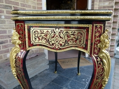 Napoleon III style Card play table with tortoiseshell in Boulle styl in ebonised wood,gilded bronze and tortoiseshell, France 1870