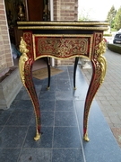 Napoleon III style Card play table with tortoiseshell in Boulle styl in ebonised wood,gilded bronze and tortoiseshell, France 1870