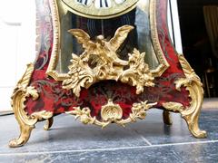 Napoleon III style Cartel with turtoiseshell inlay in gilded bronze and Boulle marquetry, France 1880