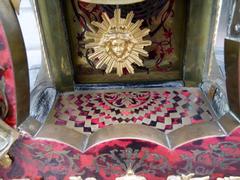 Napoleon III style Cartel with turtoiseshell inlay in gilded bronze and Boulle marquetry, France 1880