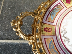 Napoleon III style Centerpiece with cherubs in porcelain and gilded bronze, Vienna,Austria 1890