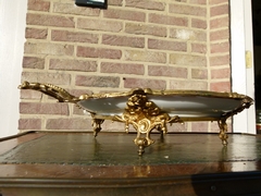 Napoleon III style Centerpiece with cherubs in porcelain and gilded bronze, Vienna,Austria 1890