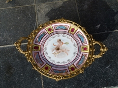 Napoleon III style Centerpiece with cherubs in porcelain and gilded bronze, Vienna,Austria 1890