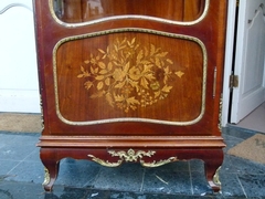 Napoleon III style Display cabinet vitrine  in different wood and gilded bronze , France 1890