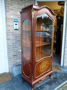 Napoleon III style Display cabinet vitrine  in different wood and gilded bronze , France 1890