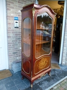 Napoleon III style Display cabinet vitrine  in different wood and gilded bronze , France 1890