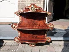 Napoleon III style display rack in gilded bronzes and rosewood marquetery, France 1880