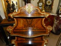 Napoleon III style display rack in gilded bronzes and rosewood marquetery, France 1880