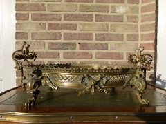 Napoleon III style Display tray in gilded bronze and onyx, France 1880