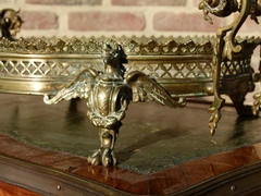 Napoleon III style Display tray in gilded bronze and onyx, France 1880