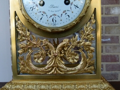 Napoleon III style mantel clock by Emile Colin  in gilded bronze and griot marble, France,Paris 1870