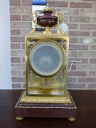 Napoleon III style mantel clock by Emile Colin  in gilded bronze and griot marble, France,Paris 1870