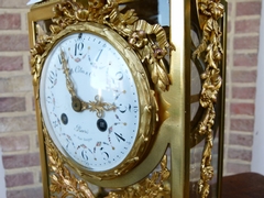 Napoleon III style mantel clock by Emile Colin  in gilded bronze and griot marble, France,Paris 1870