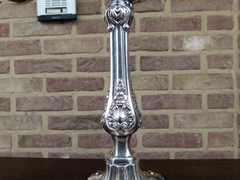 Napoleon III style Pair solid 925 silver candelabra Weight 2083 gr. 1880